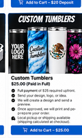 Custom sublimation tumblers